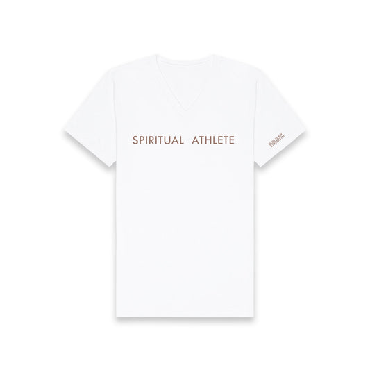 V-NECK UNISEX SPIRITUAL ATHLETE GOD IS MY STRENGTH T SHIRT