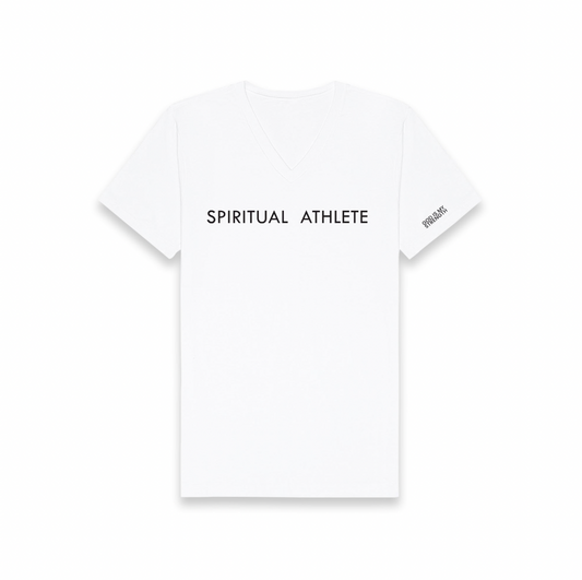 V-NECK UNISEX SPIRITUAL ATHLETE GOD IS MY STRENGTH T SHIRT