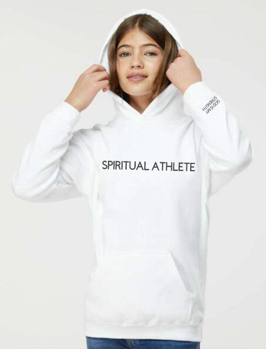 YOUTH SIRITUAL ATHLETE GOD IS MY STRENGTH HOODIE