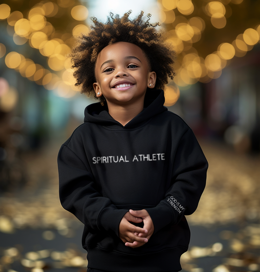 YOUTH SIRITUAL ATHLETE GOD IS MY STRENGTH HOODIE