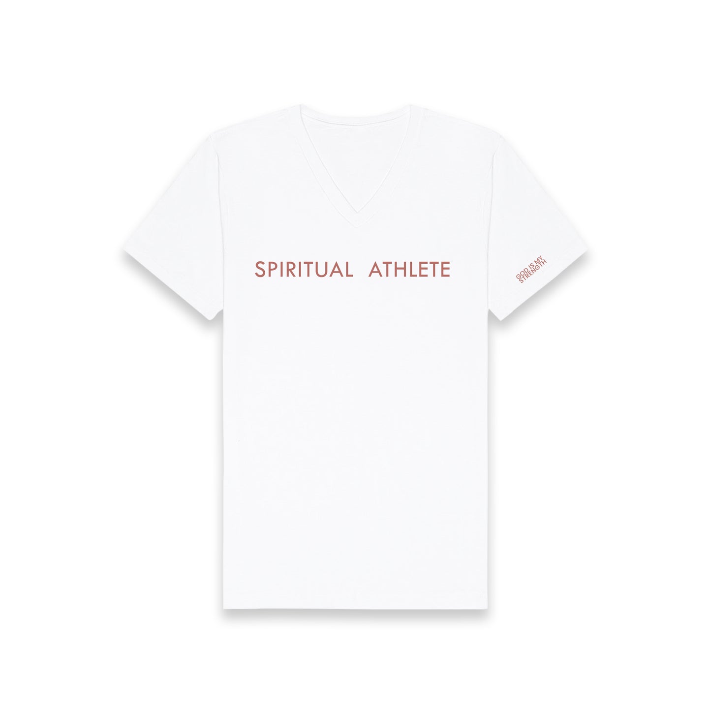 SPIRITUAL ATHLETE GOD IS MY STRENGTH ROUND NECK T SHIRT