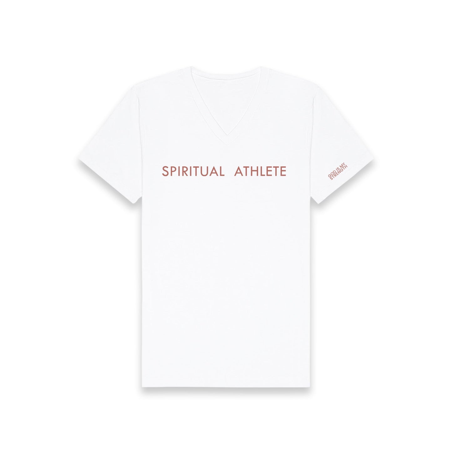 SPIRITUAL ATHLETE GOD IS MY STRENGTH ROUND NECK T SHIRT