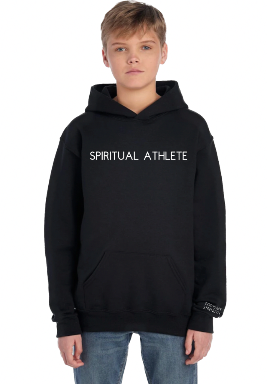 YOUTH SIRITUAL ATHLETE GOD IS MY STRENGTH HOODIE